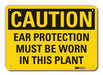 Rflct Hearing Caution Sign 7x10in Alum