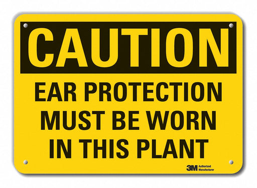 Caution Sign 10 in x 14 in Plastic