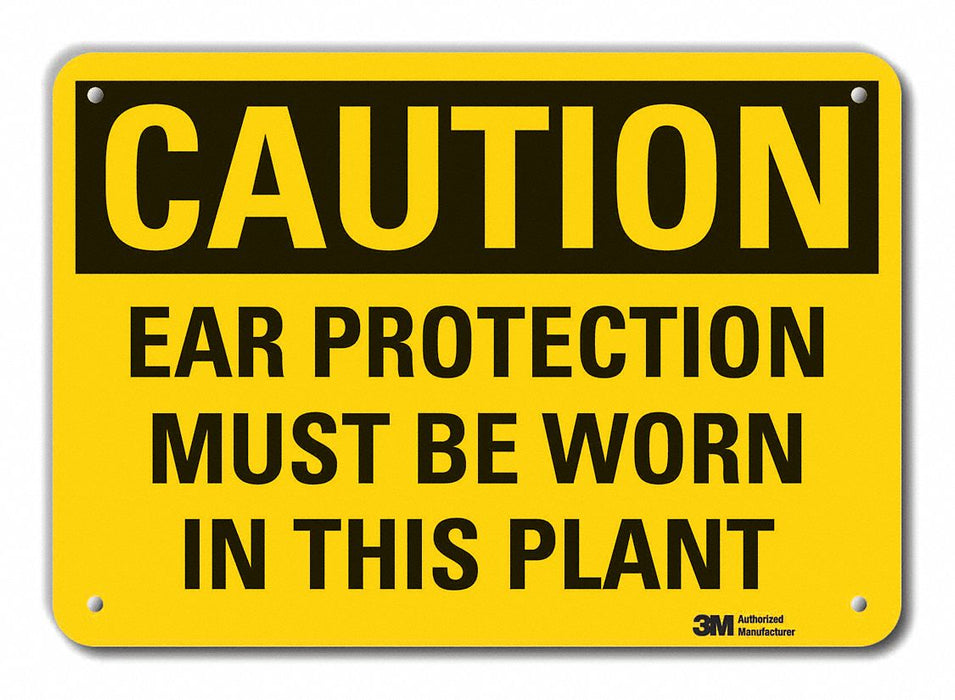 Caution Sign 10 in x 14 in Plastic