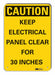 Rflct Elec Panel Caut Sign 10x14in Alum