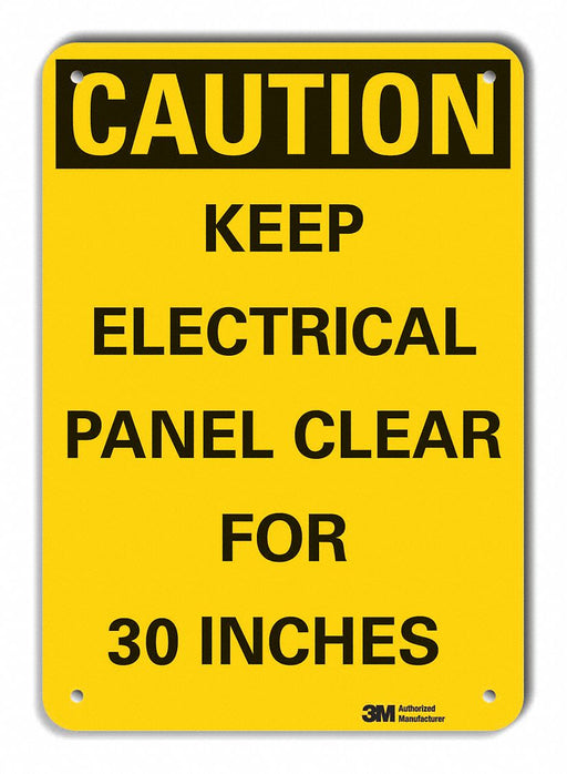 Caution Sign 14 in x 10 in Plastic