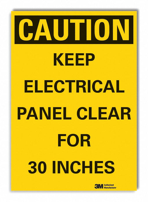 Caution Sign 10inx7in Non-PVC Polymer