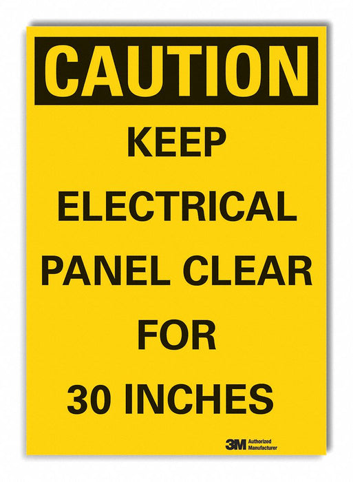 Caution Sign 10inx7in Non-PVC Polymer