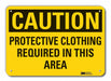 Rflct PPE Caution Sign 10x14in Alum