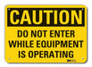 Rflctv Mach Operation Caut Sign 10x14in
