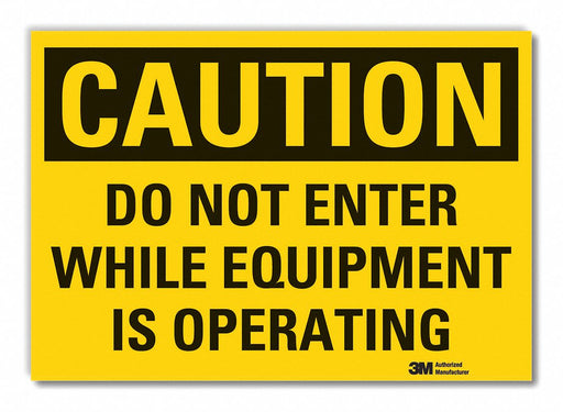 Caution Sign 7in x 10in Non-PVC Polymer
