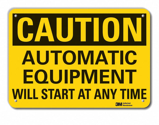 Caution Sign 10 inx14 in Plastic