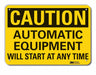 Caution Sign 10 inx14 in Plastic