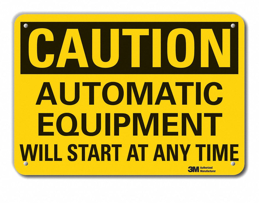 Caution Sign 7 in x 10 in Aluminum
