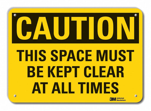 Caution Sign 10 in x 14 in Plastic