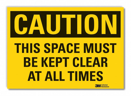 Caution Sign 7in x 10in Non-PVC Polymer