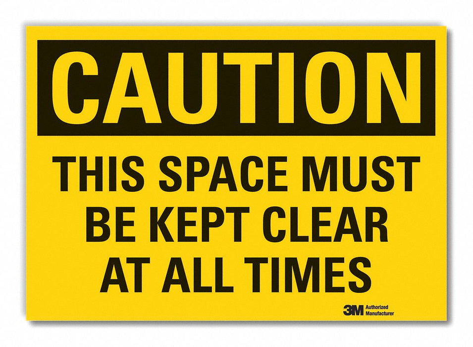 Caution Sign 10in x 14in Non-PVC Polymer