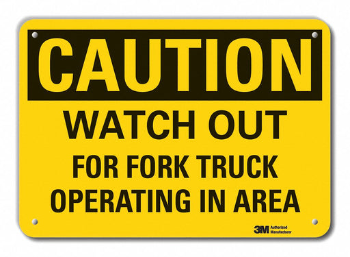 Caution Sign 10 inx14 in Plastic