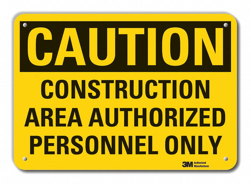 Caution Sign 10 inx14 in Plastic