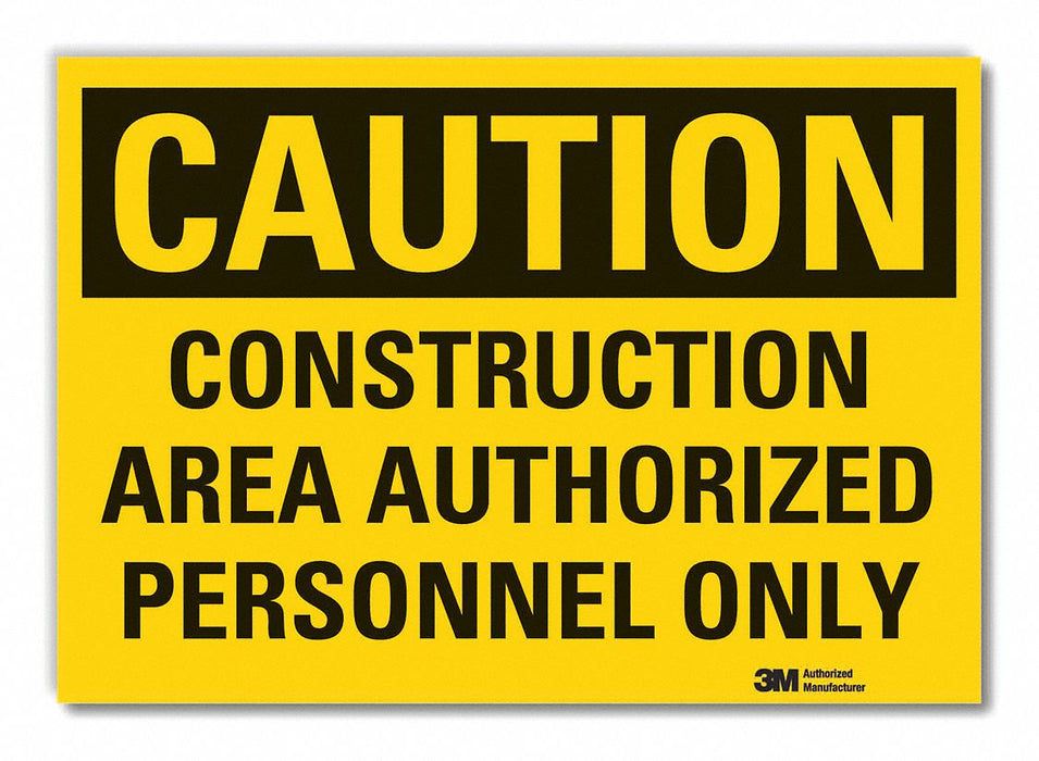 Caution Sign 7inx10in Non-PVC Polymer