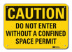 Caution Sign 10 in x 14 in Plastic