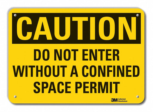 Caution Sign 10 in x 14 in Plastic