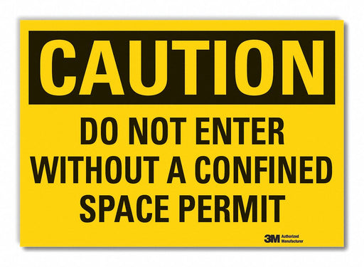Caution Sign 7inx10in Non-PVC Polymer