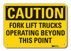 Caution Sign 7 in x 10 in Aluminum