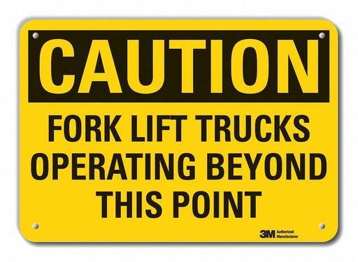 Caution Sign 10 inx14 in Plastic
