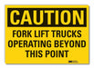 Caution Sign 7inx10in Non-PVC Polymer