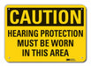 Rflctv Hearing Caution Sign 10x14in Alum
