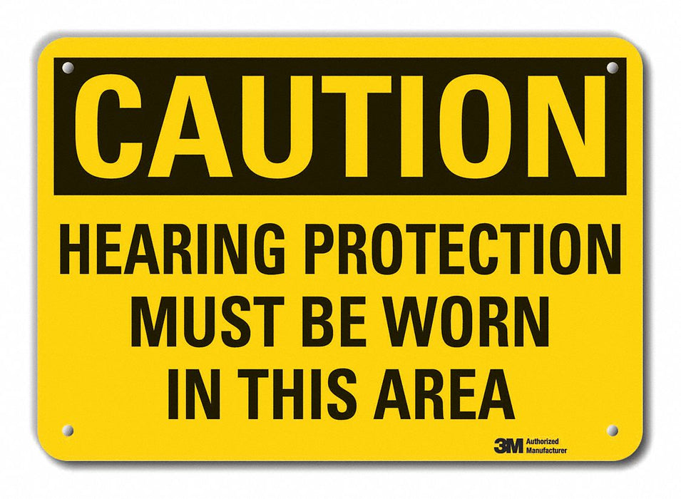 Caution Sign 10 inx14 in Plastic
