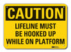 Rflct Fall Caution Sign 10x14in Alum