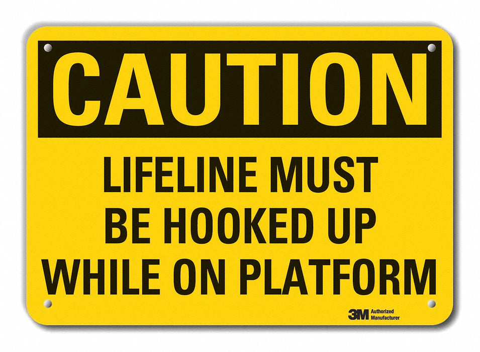 Rflct Fall Caution Sign 7x10in Alum