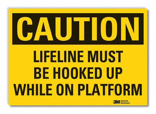 Caution Sign 7in x 10in Non-PVC Polymer