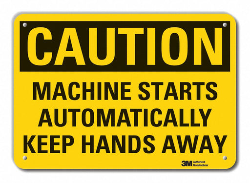Caution Sign 10 in x 14 in Plastic