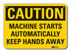 Caution Sign 7 inx10 in Plastic