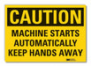 Caution Sign 7inx10in Non-PVC Polymer