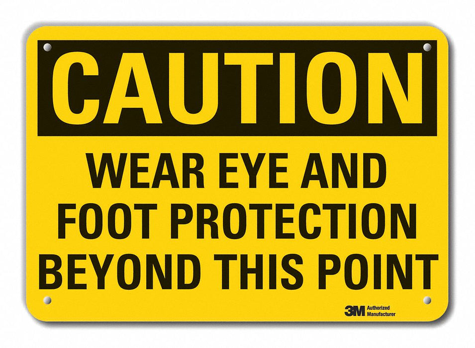 Rflctv Eye Caution Sign 10x14in Aluminum
