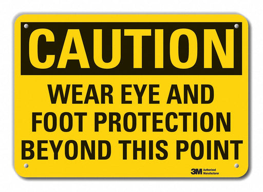 Caution Sign 10 in x 14 in Plastic