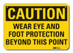 Caution Sign 7 inx10 in Plastic