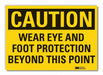 Caution Sign 7inx10in Non-PVC Polymer