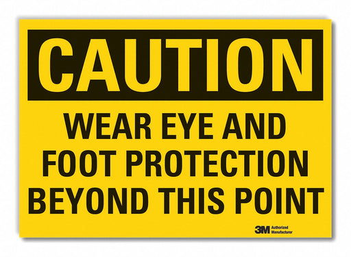 Caution Sign 7inx10in Non-PVC Polymer