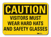 Rflct Visitors Caution Sign 7x10in Alum