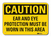Caution Sign 10 in x 14 in Plastic
