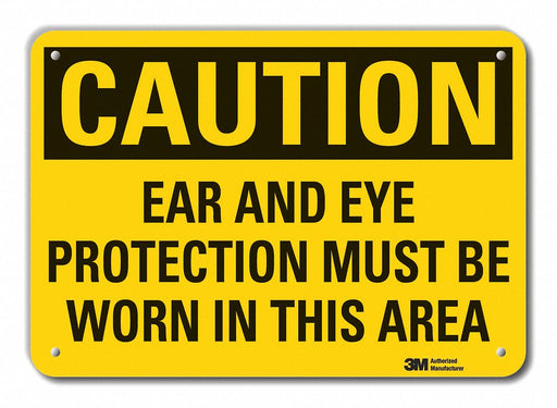 Caution Sign 10 in x 14 in Plastic