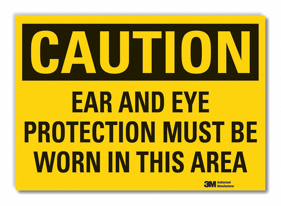 Caution Sign 7inx10in Non-PVC Polymer