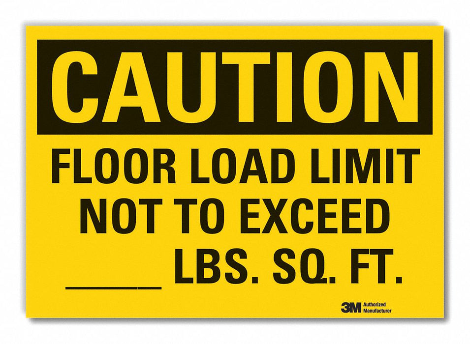 Caution Sign 7inx10in Non-PVC Polymer