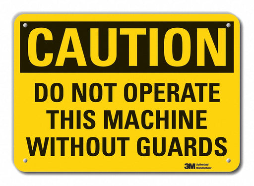 Caution Sign 10 in x 14 in Plastic