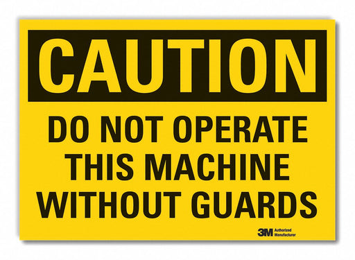 Caution Sign 10in x 14in Non-PVC Polymer