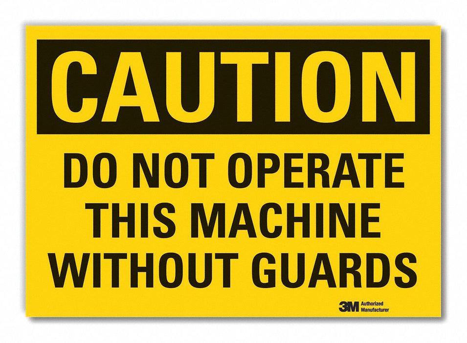 Caution Sign 10in x 14in Non-PVC Polymer