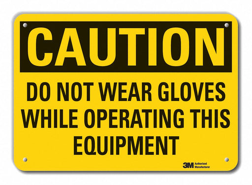 Caution Sign 10 in x 14 in Plastic