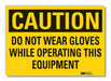 Hand Caution Rflctv Label 7inx10in