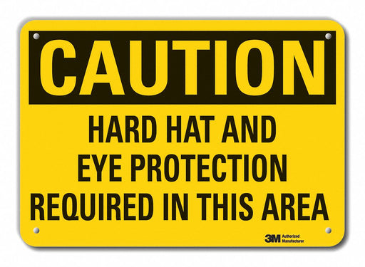 Caution Sign 10 inx14 in Plastic