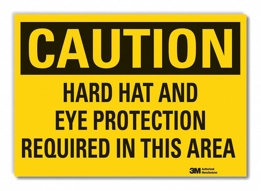 Caution Sign 7in x 10in Non-PVC Polymer